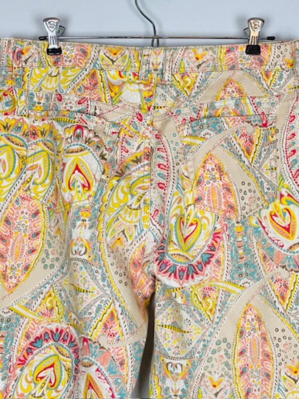 Charter Club Jean Shop High Rise Jeans Sz 14 Stretch Paisley Boho Artsy Indie - Picture 4 of 5